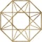 Ekena Millwork Guardian Architectural Grade PVC Pierced Ceiling Medallion, Antiqued Brass, 18"OD x 7"ID x 1/2"P CMPP18GDABS - alternate 1